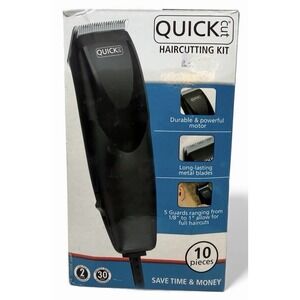 Wahl Quick Cut Kit 10 Piece Haircutting Cut Hair Clippers 9314-1501 - No Comb